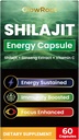 Shilajit Capsules, Shilajit Kelas Tinggi dari Himalaya, Abundant Fulvic Acid & 85 + Trace Minementh, Gluten Bebas, Tidak Ditambahkan Gula Shilajit Kasules untuk Pria dan Perempuan