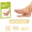 Gel Blister Hydrocollage Bandage Pads- Bukihome 24 Count Blister Cushions for Foot, Toe, Heel - Water Resistant Bandages, Blister Pages for Prevention & Recovery (Variety Pack)