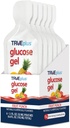 TRUEPlus GluxGel Pouch, Fruit Punch Flavor, 15g Fast-Acting Carbohydrates, Fat Free, Gluten Free, Quick Duck for Low Blood Sugar and Energy, 6 Pack