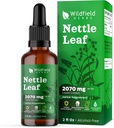 Menyetrum Nettle Leaf Extract Drops 2000mg (Urtica dioica L.) Herbal Suplement Absorbs Better Than Capsules, 1 Bulan Supply, 84 Servis, Alcohol- Free Tacture - 2 Oz, Paket 1