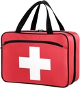 Naanle Pill Organizer Bag Travel Pill Bottle Organizer Rumah Penyimpanan Obat-obatan untuk Suplemen Vitamin, Palang Merah Kosong Aid Pertama untuk Camping Mobil, 1.0 Cacah