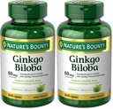 Nature 's Bounty Ginkgo Biloba 60 Mg, 200 Capsules (17243) (Paket 2)