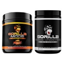 Gorilla Mind Pre Workout (Orange Rush) + Creatine (100 Serv.) - Comprehensive Stack for Impreved Strength, Power Keluaran, dan Ukuran Otot