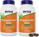 Sekarang Peppermint Gels dengan Ginger Oil dan Fennel Oil, 150 Softgels (Paket 2), Hiburan Coated