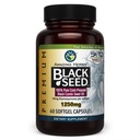 Amazing Herbs Premium Black Seed Oil Capsules - Potency High, Cold Menekan Nigella Sativa Aids in Digetical Health, Imune Dukungan & Fungsi Otak - 60 Count, 1250mg