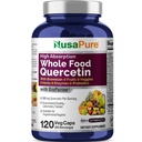 NusaPure Quercetin dengan Bromelain 500mg 124; 120 Veggie Caps 14; 43 Veggie Buah Grain Herbs Enzyme Probiotic Blend 126; Non-GMO, Vegan, Bioperin