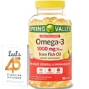 Spring Valley Omega-3 Fish Oil Soft Gels, 1000 mg, 180 Count, Dietary Supplement, Omega-3 Fatty Acids Bundle dengan 45 Diabetes Lual Decoded