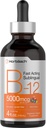 Horbaach B12 Vitamin 5000 mcg Sublingual 124; 4 Fl Oz 124; sebagai Methylcobalamin dan Cyanocobalamin 124; Pound Vegetarian Drops 124; Berry Flavor 124; Non-GMO & Gluten Free Supplemen