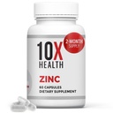 10X Suplemen Kesehatan Zinc - mengandung Zinc 30mg untuk DNA & Protein Synthesis, Overall Wellness & Imune Dukungan Supplemen - Sangat Absorbable Vitamin (60 Kapsul)