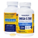Profesional Oceanblue 2100mg 124; Pengisian Minyak Ikan Triple Omega 3: