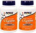 NOW Foods L-Lysine 100mg, 100 tablet (Pack of 2)