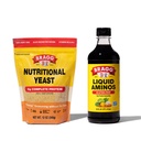 Bragg Premium 12 Ounce Nuttration Yeast Seasoning Pouch - Vegan, Gluten Free Cheese Flakes and Liquid Aminos All Purpose Seasoning - Soy Sauce Alternatif 16 ons