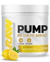 Pompa RAW Stim Free Pre Workout (Limun) - Non-Stimulant Pre Workout Powlement Nitric Oxide Booster - Pra Workout Supplies for Fortime Workout