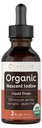 Carlyle Organic Nascent Iodin Liquid Drops 12.4; 2 fl oz 124; Vegan Suplemen 14; Non-GMO, Gluten Free