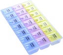 INVODA Pill Case 7 Day Pill Box with Medication Remind Pill Organizer - Morning Noon Evening Daily 21 Detacrible Comments