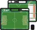 LEAP Coach Board Premium Tactical Clipboard Two Sides with Full & Half Court Dry Marker Board for Basket, Baseball, Soccer, Football, Hockey