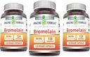 Amazing Formulas Bromelain Supplemen 12.4; 500 Mg 124; 2400 GDU 124; 120 Vevgie Capsules 12.4; Non-GMO 124; Gluten Free 124; Dibuat di USA (3 Pack)