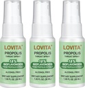 Lovita Propolis Throat Spray, Canadian Propolis Spray, High Power500 mg Propolis per ml dengan 9: 1 High Konsentrat, Natural Sore Throat Spray for Imune Support, Alcohol- Free, 1 Fl Oz (Pack of 3)