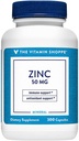 Zinc 50mg Supports Heallely Depany Fungsi Kesehatan, Sangat Absorbable, antioksidant Suplemen Harian Serving, Gluten Dairy Free (300 Capsules) oleh The Vitamin Shope