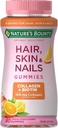 Nature 's Bounty Har Hair, Skin & Nails dengan Biotin dan Collagen, Supports Hair Skin dan Nail Health, 2500 mcg, Citrus Flavored Gummies, 140 Ct