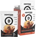 Devotion Nutrition Powder Black Blast 124; Gluten Free, Keto Friendly, No added Sugars 124; 1g MCT 14; 20g Whey & Midefard Protein 124; 12 Count Packets (Salted Caramel Cone)