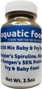 Aquatic Foods Inc. 50 / 50 Mix Spirulina / Algae Powder dan Rangen 's Soft Moist 55% Protein Koi & Tropical Fish Floating Food... 3.5oz Bottle