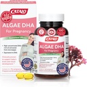 CATALO Omega 3 Algae DHA for Women - 550mg DHA- Rich Oil from Microalgae, Ideal for Prenatal, Pregnancy & Breathfeating, Vegetarian Softgels, Gluten- Free - 60 Softgeels