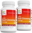 Terry Alami HRG80 Energi Ginseng Merah - Dukung Energi Sehat & Fokus - Herbal Suplemen dengan Pajang Root Red Ginseng - Tablet untuk Bantuan Endurance Sehat - 30 Celable Tablets (Paket Berkemas 2)