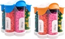 Extra Large Pill Organizer Daily, Weekly, Monthly Suplement Bottle, Cute Blossom Pill Dispenser dengan 7 XL Compartment (2 Pack Combo) (Light Blue and Orange)