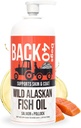 Kembali 40 Anjing liar Alaska Minyak Ikan untuk Anjing, Skin dan Coat Tambahan untuk Anjing & Kucing, Omega- 3-kaya Salmon dan Pollock Oil, EPA & DHA Dog Salmon Oil untuk Otak, Hati, dan Joints 32 flank oz