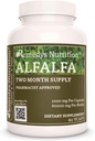 Remedy 's Nutrition Alfalfa - 1,000 mg, 60 Vegan Capsules Herbal Dieter Supplemen - Dua Bulan