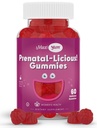 Maxi Health Women 's Organic Prenatal Gummies - Kosher Cherry Flavored Pra Natal Gummy - Prenatal Vitamin for Women with Folic Acid and Iron for Fetal Development, 60 Count