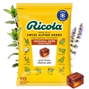 Ricola asli Herb Cough Drops, 115 Count, Cough Supresant & Throat Relieving Drops with Alami Sourced Menthol, Pleasing Herbal Taste for Coghs & Throat Irritation Symptom Relief