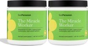 Suplemen Miracle Worker Magnesium Powder: Mengurangi Stress dan Improve Sleep Quality and Regularity While Easing Muscle Kramps, Strawberry Flavor, 60 Servis Total, 2 Pack