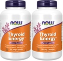 Sekarang Makanan Suplemen, Thyroid Energi ™, Iodin dan Tyrosine Plus Selenium, Zinc dan Copper, 180 Veg Capsules (Paket 2)