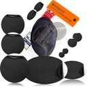 aZengear Repair Patch - Waterproof, Self - Adhesive, Tear- Cold- Heat- Resistant Polyester Fabric untuk Fix Down Jacket, Puffer, Snowsuit, Shoe, Tene, PVC, Pakaian, Upholdister (Hitam)