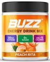 Pagi Buzz Energy Powder - Energy Boost Drink Mix - Sugar-Free Energy with Antioksidants - Morning Kickstart dan Sports Nusation Endurance Product - 30 Servings, Peach Rita, 8 Ounces