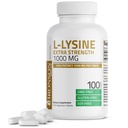 Bronson L-Lysine Ekstra Kekuatan 1000 MG per Potency Tinggi Tablet, Dukungan Imune & Support Collagen Synthesis, Non-GMO, 100 tablet Vegetarian