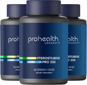 Pterotilbene Suplement (250mg, 60 Capsules) Arun 124; Clinically Proven, Third Party Test Antioksidant for Heart & Brain Health 124; Activates Longevity Genes (3 Pack)
