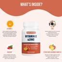 Vitamin C 1000mg dengan Zinc, Rose HIPS dan Citrus Bioflavonoid, Suplemen Anti-Oksidan Perlindungan, 300 Kapsul