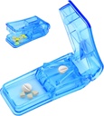 Pill Cutter Splitter for Small and Tiny Pills Best Pill Cutter Splitter 1 / 4 Vitamin Pill Cuts with Shield Medicine Tablet Cutter Doubles as a Pill Organizer