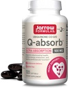 Jarrow Formulas Q-Absorb Ubiquinone Co-Q10 Mg, Dietary Suplemen, Antioksidant Dukungan untuk Kesehatan Mitokondria, Produksi Energi Seluler dan Kesehatan Kardiovaskular, 120 Softgels, 120 Suppply Hari