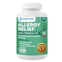 Relief Allergy WelMATE - Diphenhydramine 50 mg - 1000 Count Capsules - Antihistamin - Allergy & Cold Sympitics - Sneezing, Runny Nose, Itchy Eyes & Throat