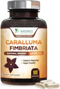 Caralluma Fimbriata Ekstraksi Sangat Terkonsentrasi 1200mg - Natural Caralluma Campriata Endurance Dukungan, Pendukung Vegan Terbaik untuk Pria & Women, Non-GMO - 180 Capsules