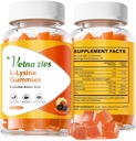 L-Lysine Gummies 100m, Chewable Lysine Suplemen untuk Dewasa, Sugar Free Lysine untuk Cold Sore * Treatment, Imune Dukungan dengan Vitamin, Skin dan Lips Health *, Vegan, Non GMO, 60 Counts