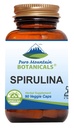 Pure Mountain Botanicals Spirulina Capsules - 90 Kosher Vegan Caps - Sekarang dengan 450mg Organic Spirulina Powder - Persediaan Makanan Super Alam