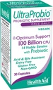 Healthaid UltraProbio, 100 Milyar 30ct Once Daily Capsules, Optimum Support, 100 Milion with Prebiotic, Acid & Bile Resistant, Non-GMO