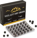 Shilajit Pure Himalaya Resin Dry Drops Tablets: 124; Himalaya Shilajit, Hamirune Dukungan, Pure Natural shilajit 14; 85 + Trace Minevac & Fulvic Acid for Energy, Pure Himalaya Resin 60 tablet (1 Pack)