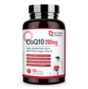 NATURE TARGET CoQ10-200m-Softgels + PQQ dengan Organisasi-Olive- Oil - Tinggi Absorption- Kozeme -Q10 - Antioksidant- Kesehatan dan Dukungan Imune, Produksi Energi, 120 Pengurus