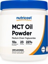 Nutricost Premium MCT Powder .5LBS - Terbaik untuk Keto, Ketosis, dan Diet Ketogenic - Zero Net Carbs, Non- GMO dan Gluten Free